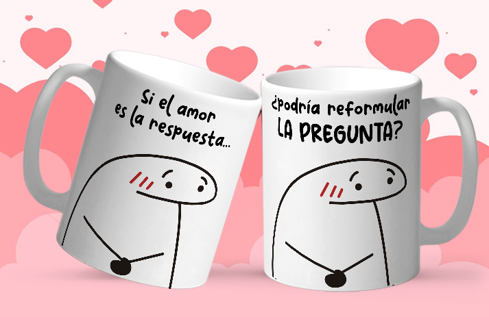 Taza San Valentin “Si el Amor es la Respuesta” Taza Romántica Doble Cara
