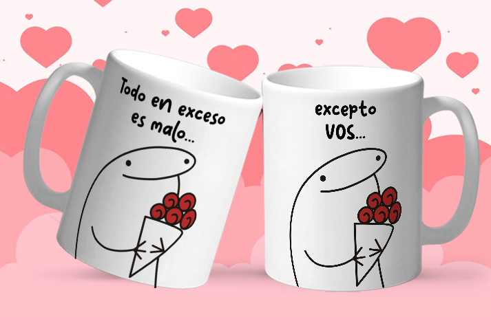 Taza San Valentin “Todo en Exceso es Malo… Excepto Vos” Taza Romántica