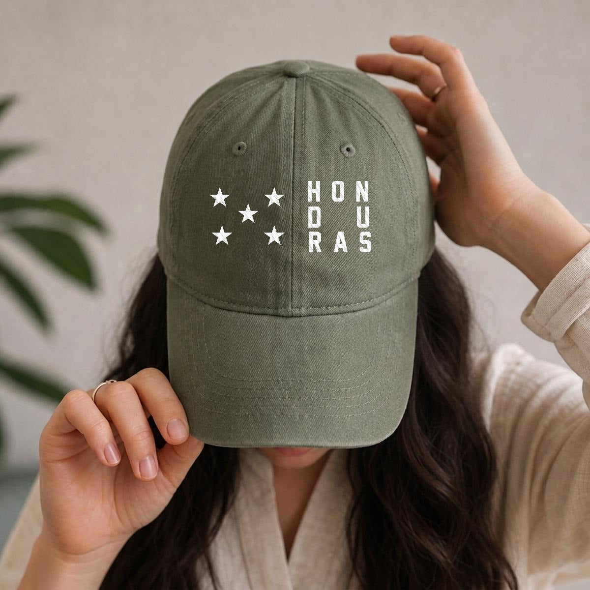 Gorra de Honduras Bordada Premium de Algodón Estilo Casual de Perfil Bajo