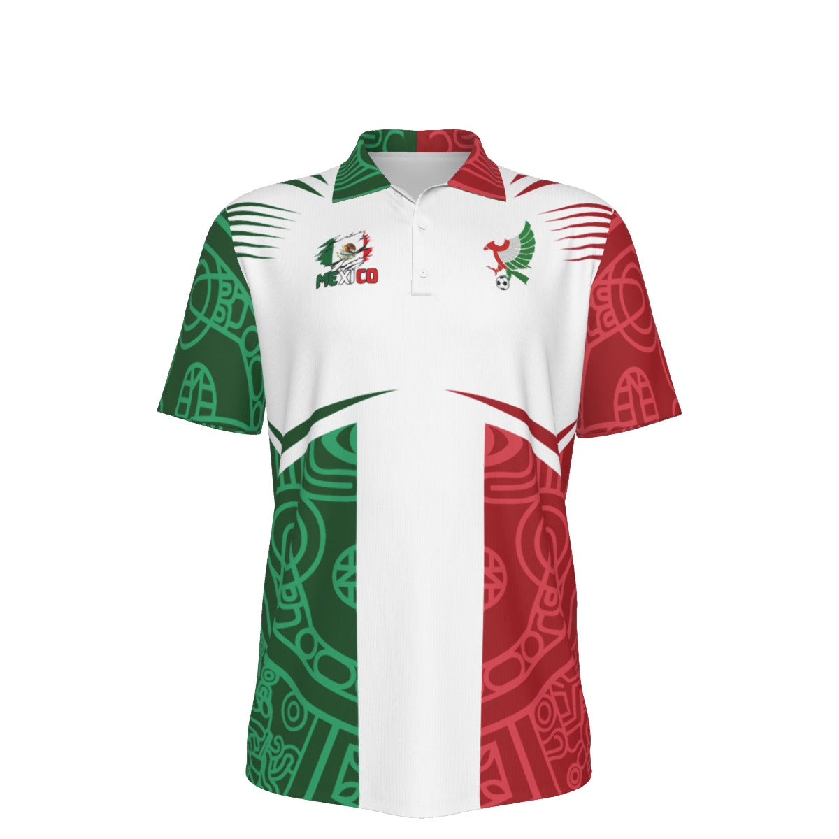 Polo de México Patrones Aztecas y Escudo Águila