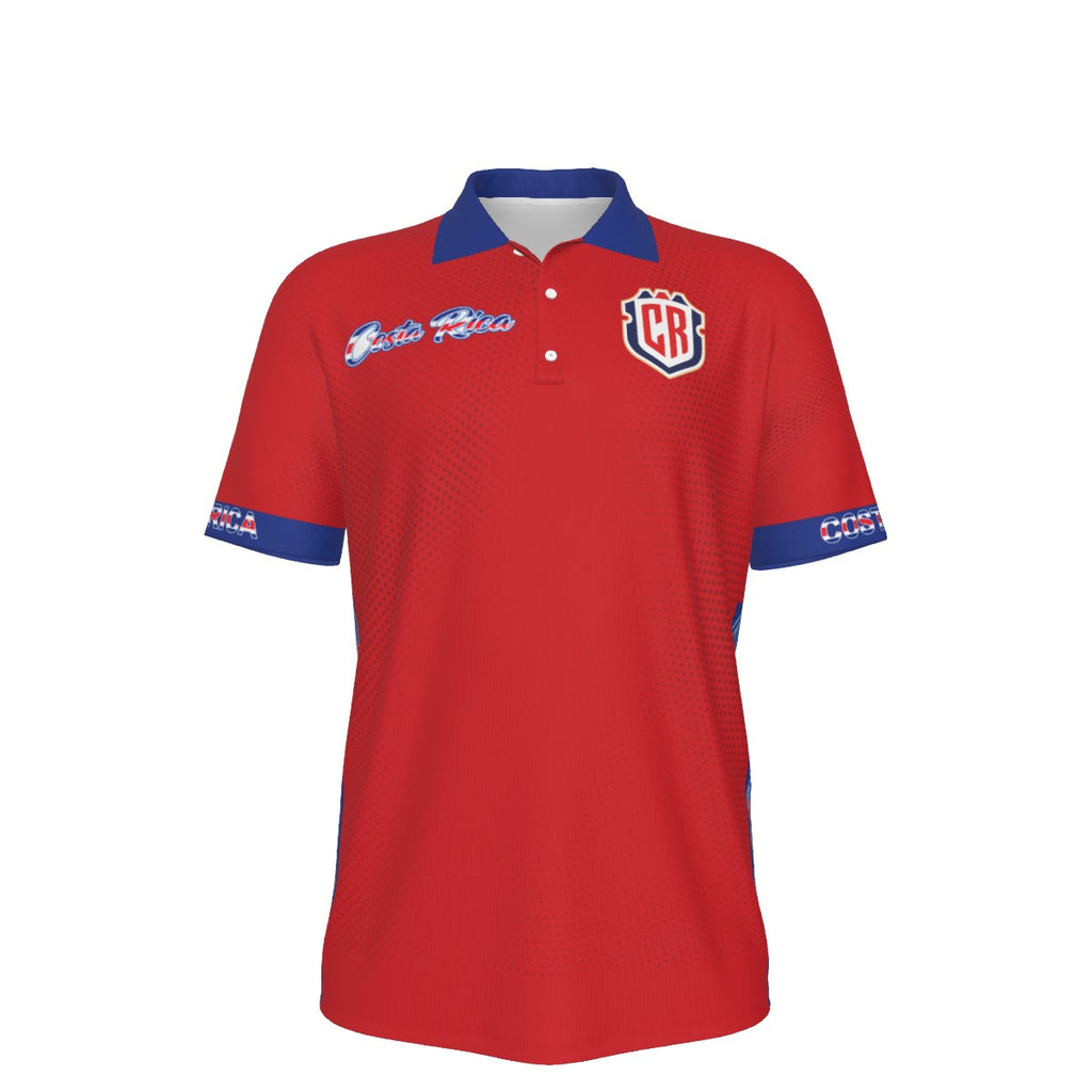 Polo Costa Rica Hombre Camisa Deportiva Patriótica