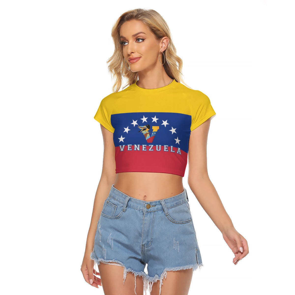 Crop Top Raglan Venezuela Mujer
