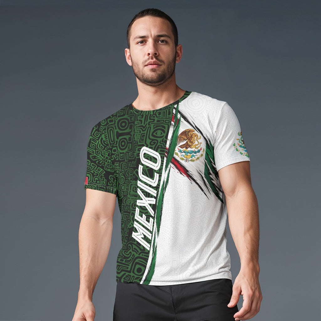 CAMISETA MÉXICO AZTECA JEROGLÍFICOS HOMBRE