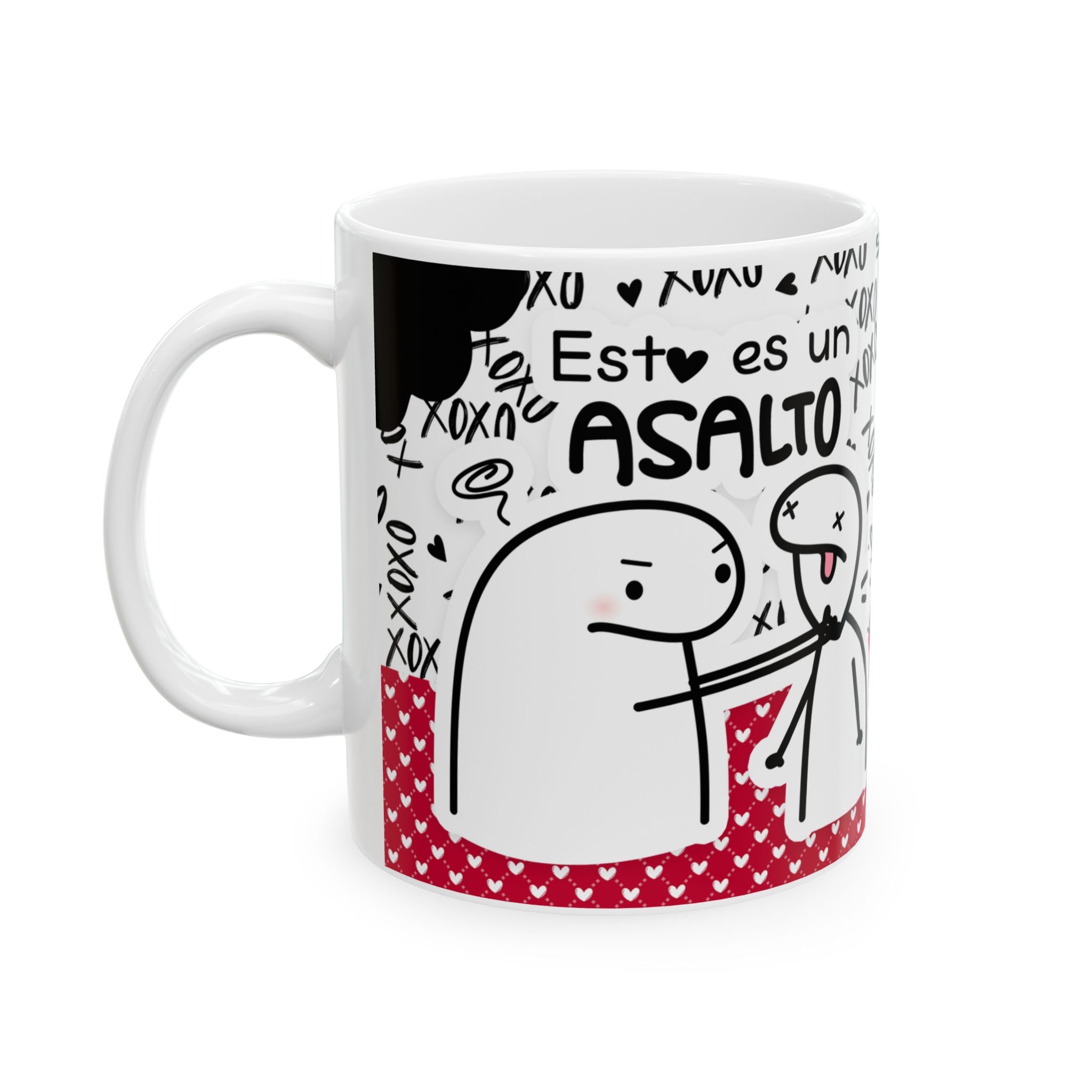Mug San Valentin “Esto es un Asalto, Dame Todo Tu Cariño” Taza Divertida de Amor