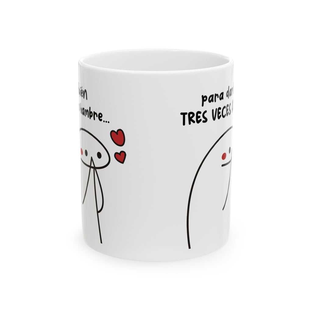 Taza San Valentin “Tres Veces al Día” Taza Divertida