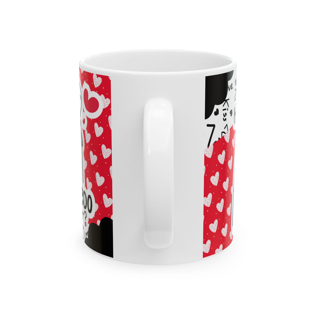 Taza San Valentín “Me Dio Hambre ¿Te Puedo Comer?” Taza Divertida de Amor