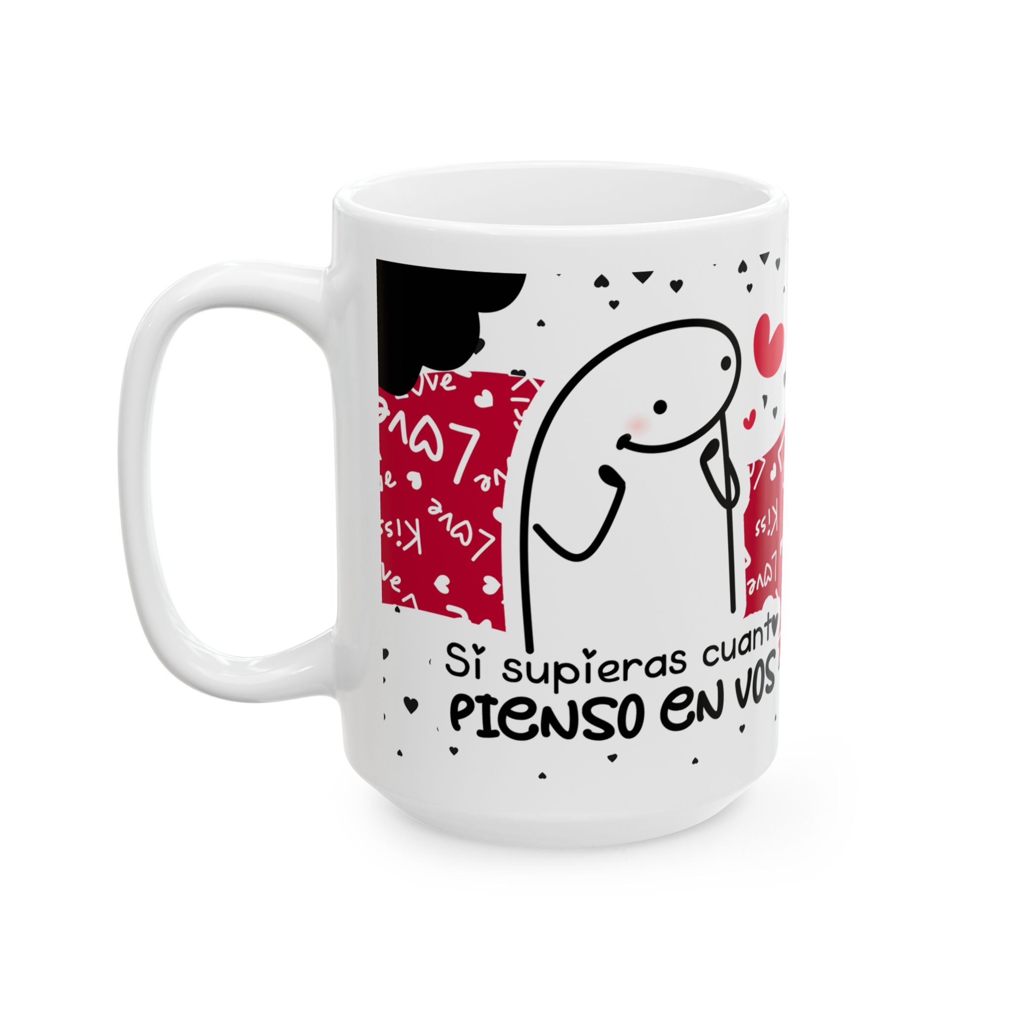 Mug San Valentín “Si Supieras Cuánto Pienso en Vos” Taza Divertida de Amor
