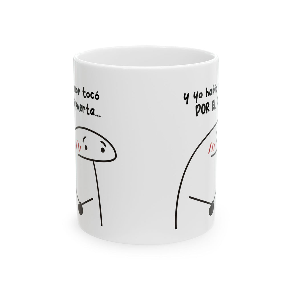 Tazas San Valentin Pareja “El Amor Tocó a Mi Puerta” Romántico y Divertido