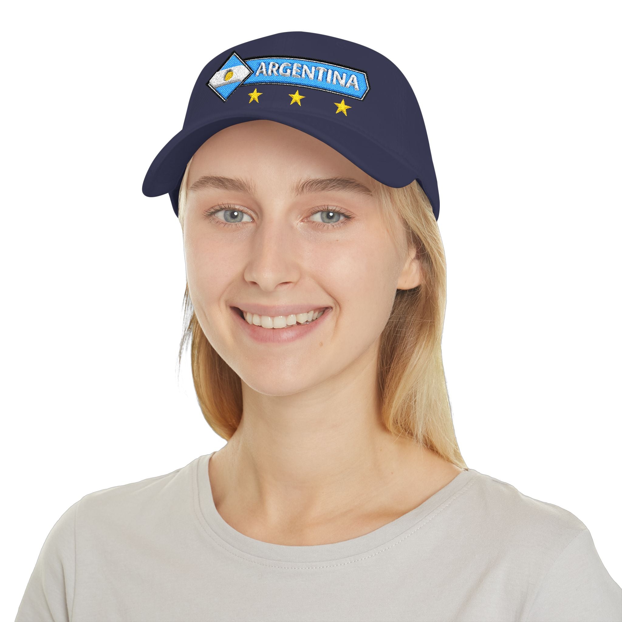 Gorra Argentina Bordada Ajustable Tri Campeón