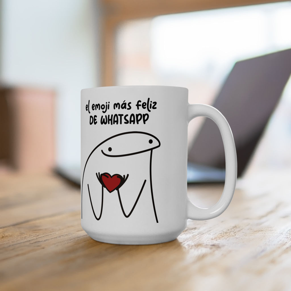 Taza San Valentín “El Emoji Más Feliz” Taza Romántica
