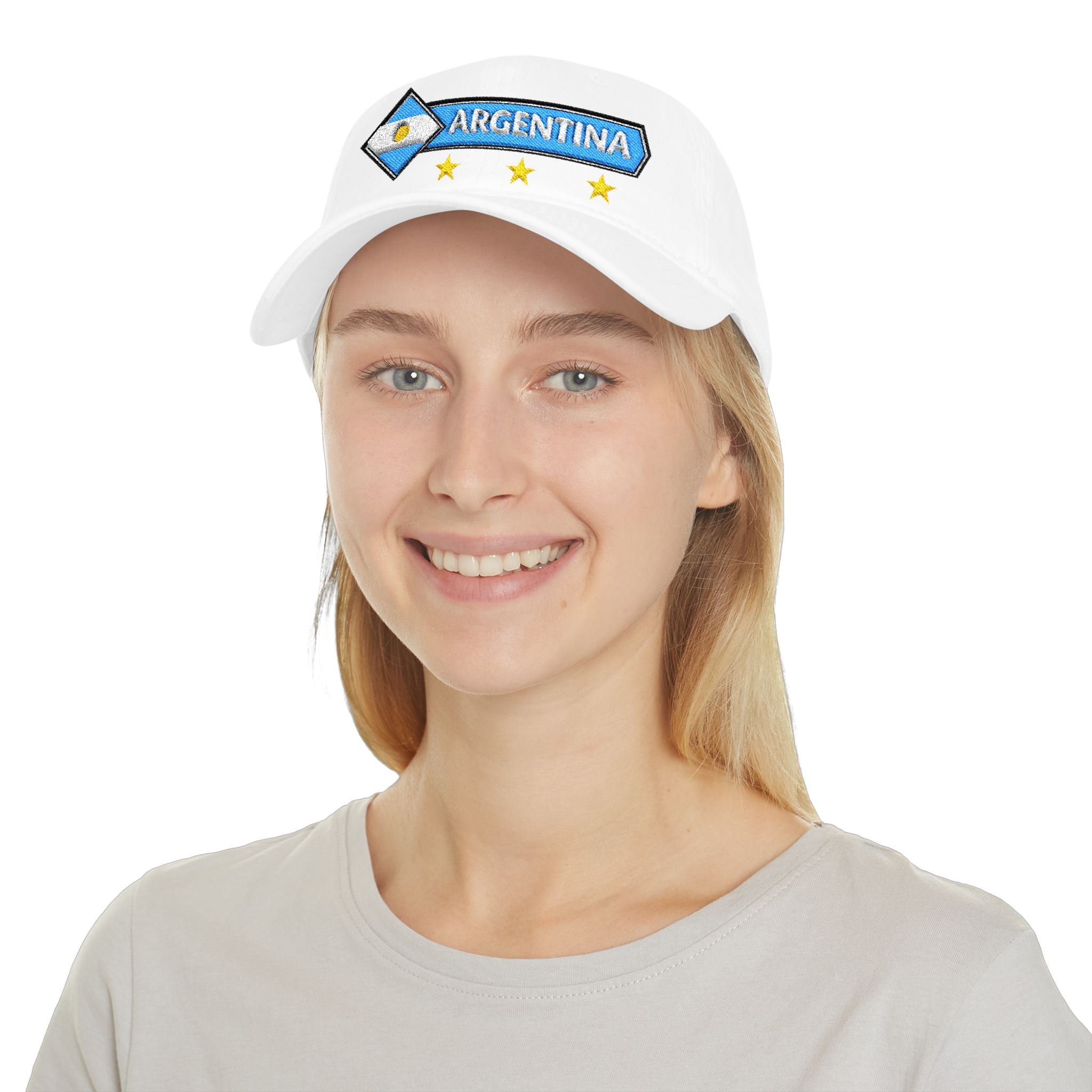 Gorra Argentina Bordada Ajustable Tri Campeón