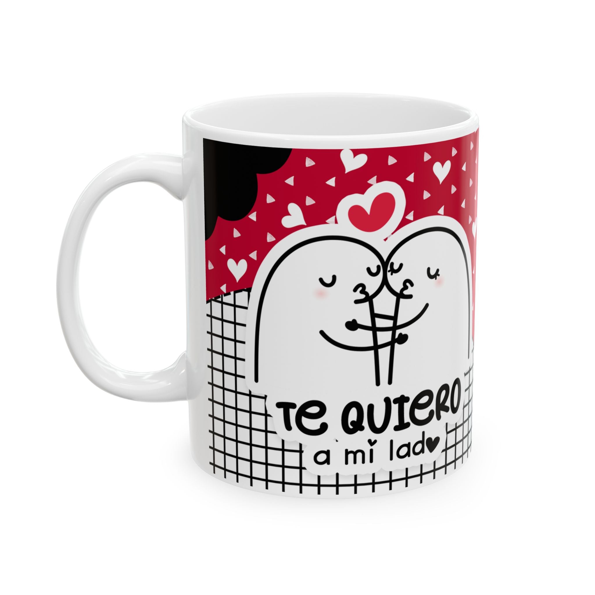 Taza San Valentin “Te Quiero a Mi Lado” Diseño Amor Regalo Divertido Romántico