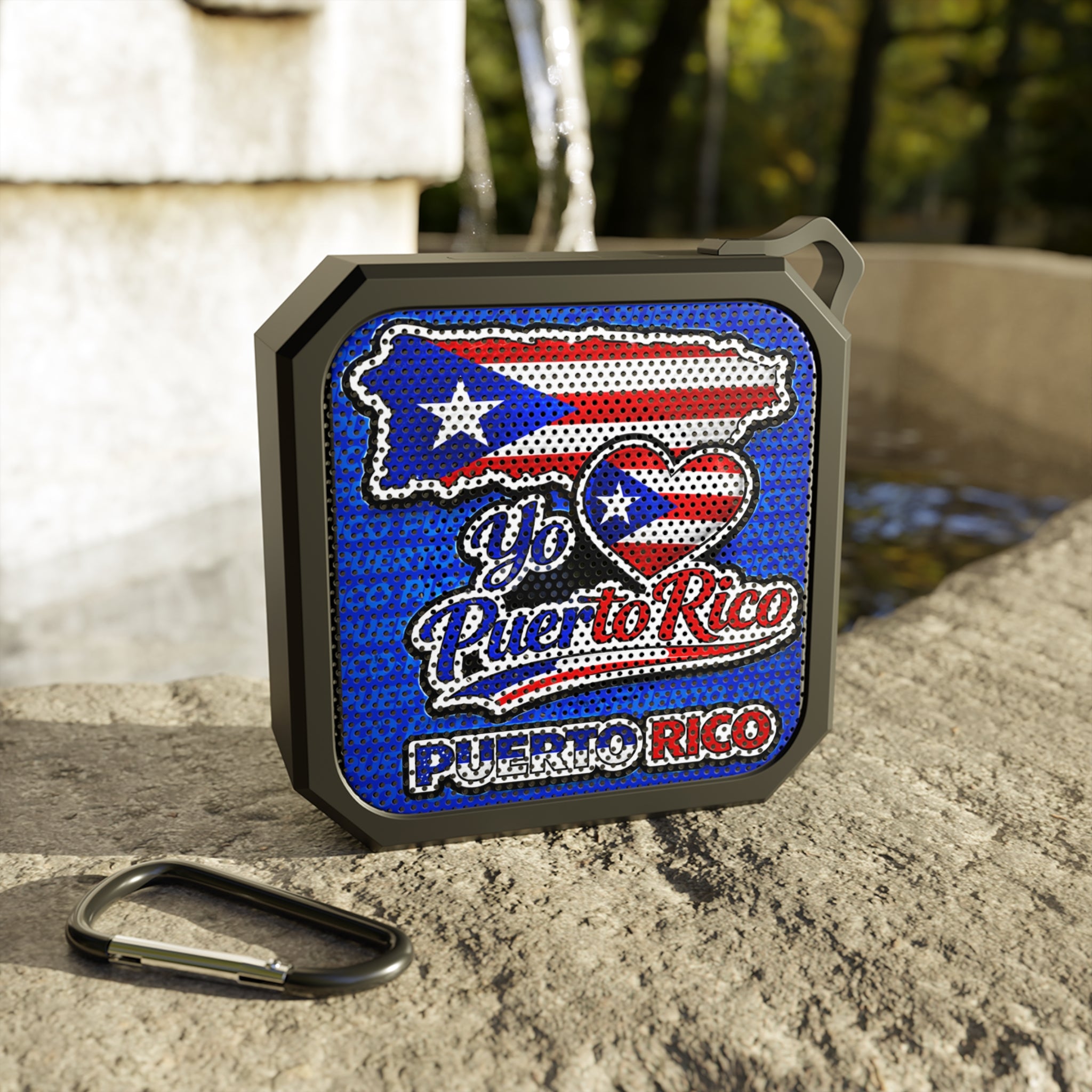 Bocina Bluetooth Puerto Rico Portátil Resistente al Agua Diseño Patriótico I Love Puerto Rico