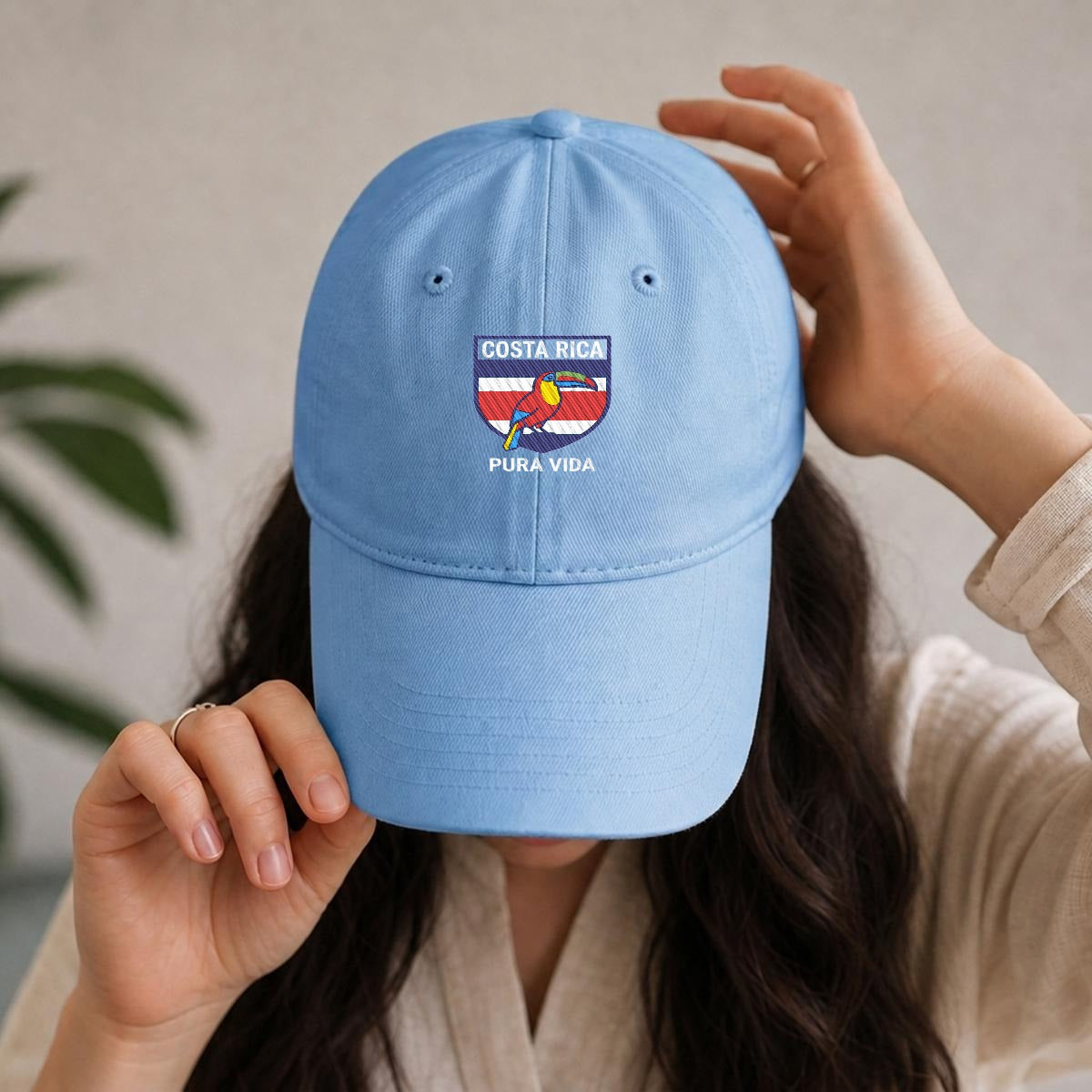 Gorra de Costa Rica Bordada Premium Pura Vida de Algodón Estilo Casual