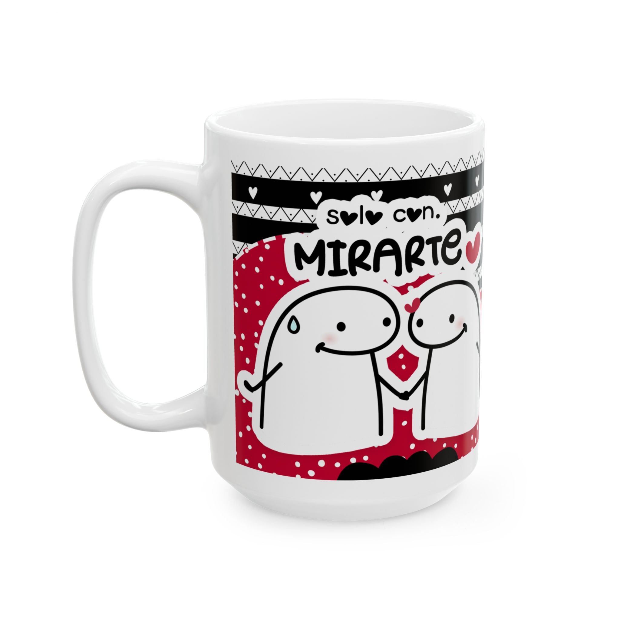 Mug San Valentin “Solo con Mirarte Me Vuelvo Invencible” Taza Romántica Divertida