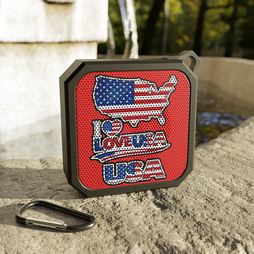 Bocina Bluetooth USA Portátil Resistente al Agua Diseño Patriótico I Love USA