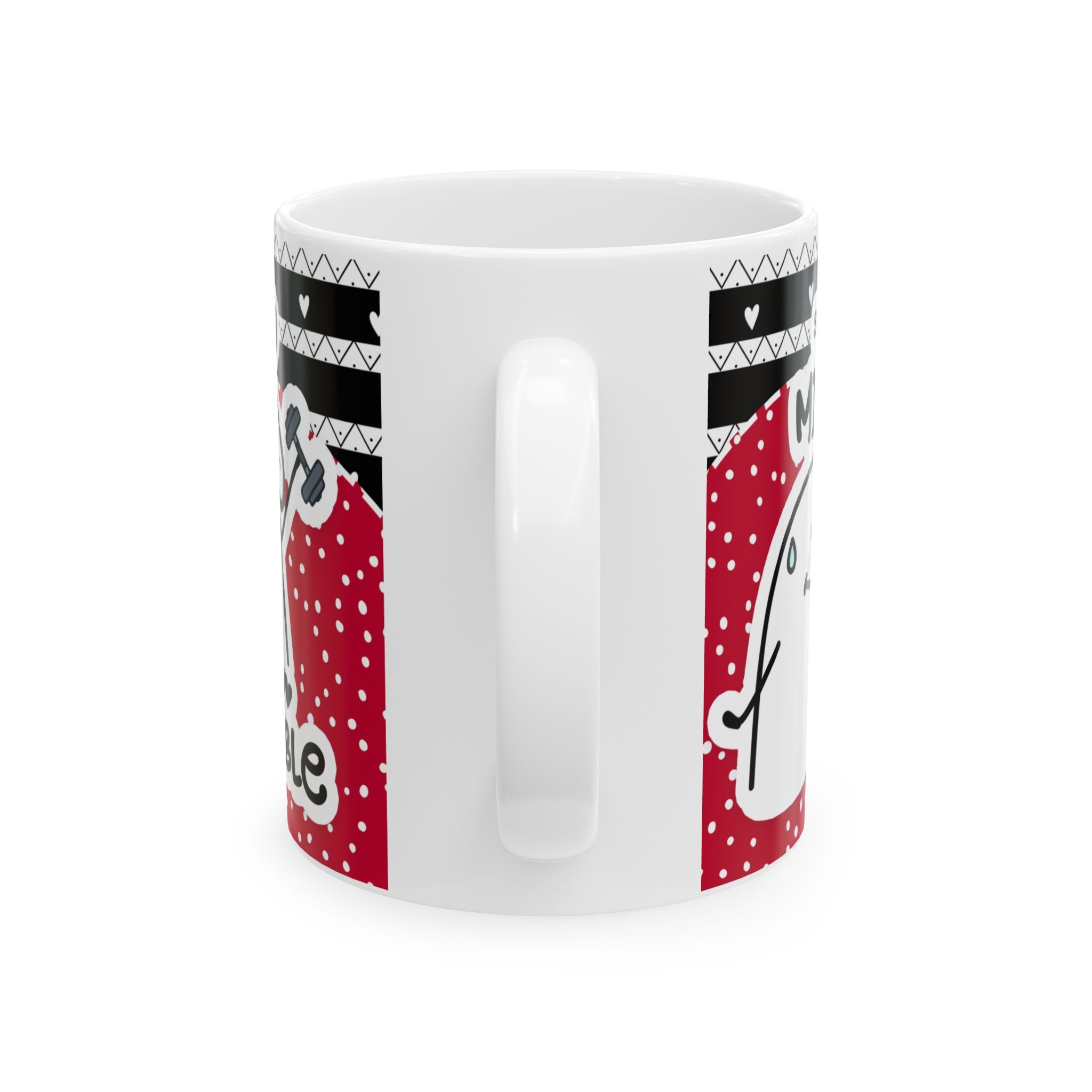Mug San Valentin “Solo con Mirarte Me Vuelvo Invencible” Taza Romántica Divertida