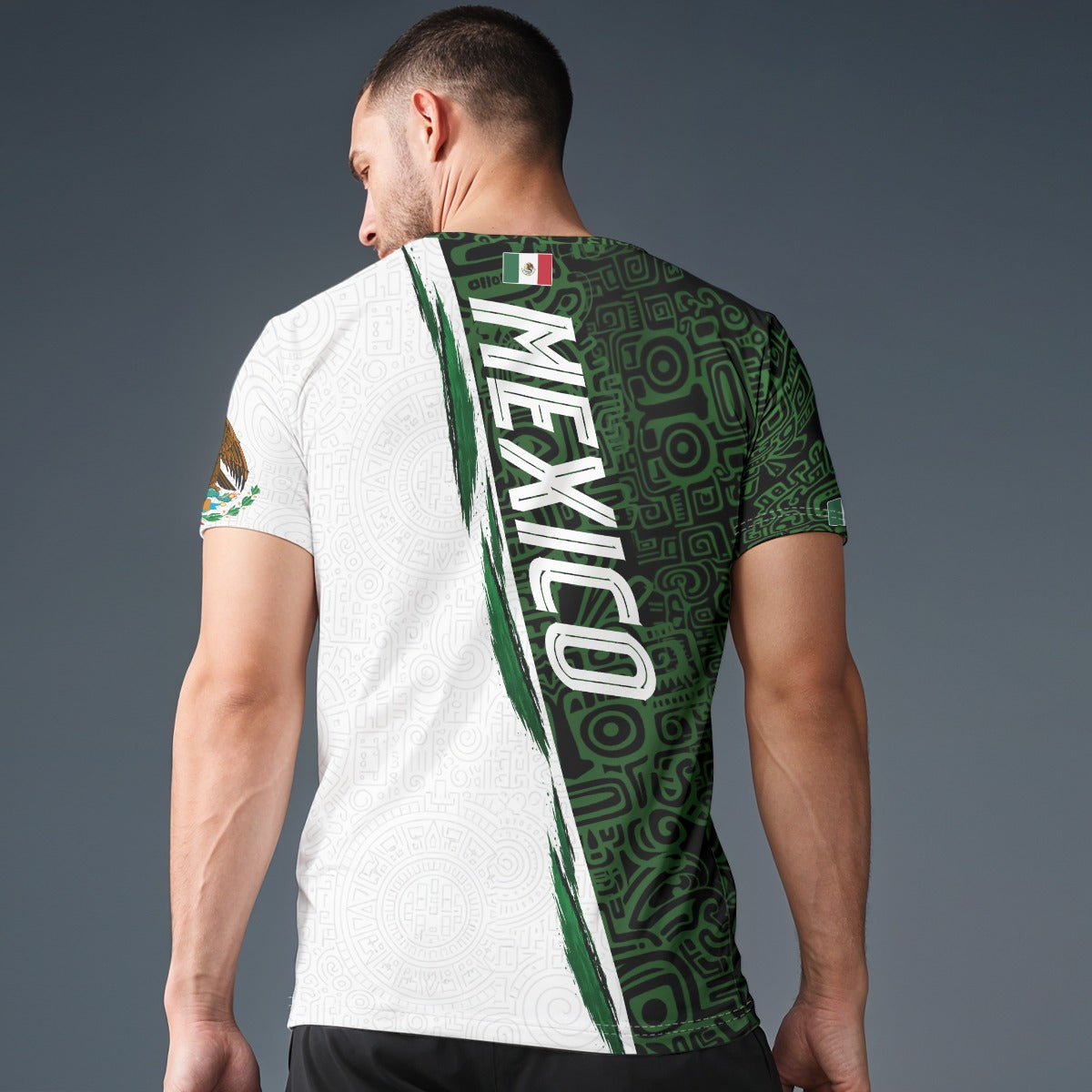 CAMISETA MÉXICO AZTECA JEROGLÍFICOS HOMBRE