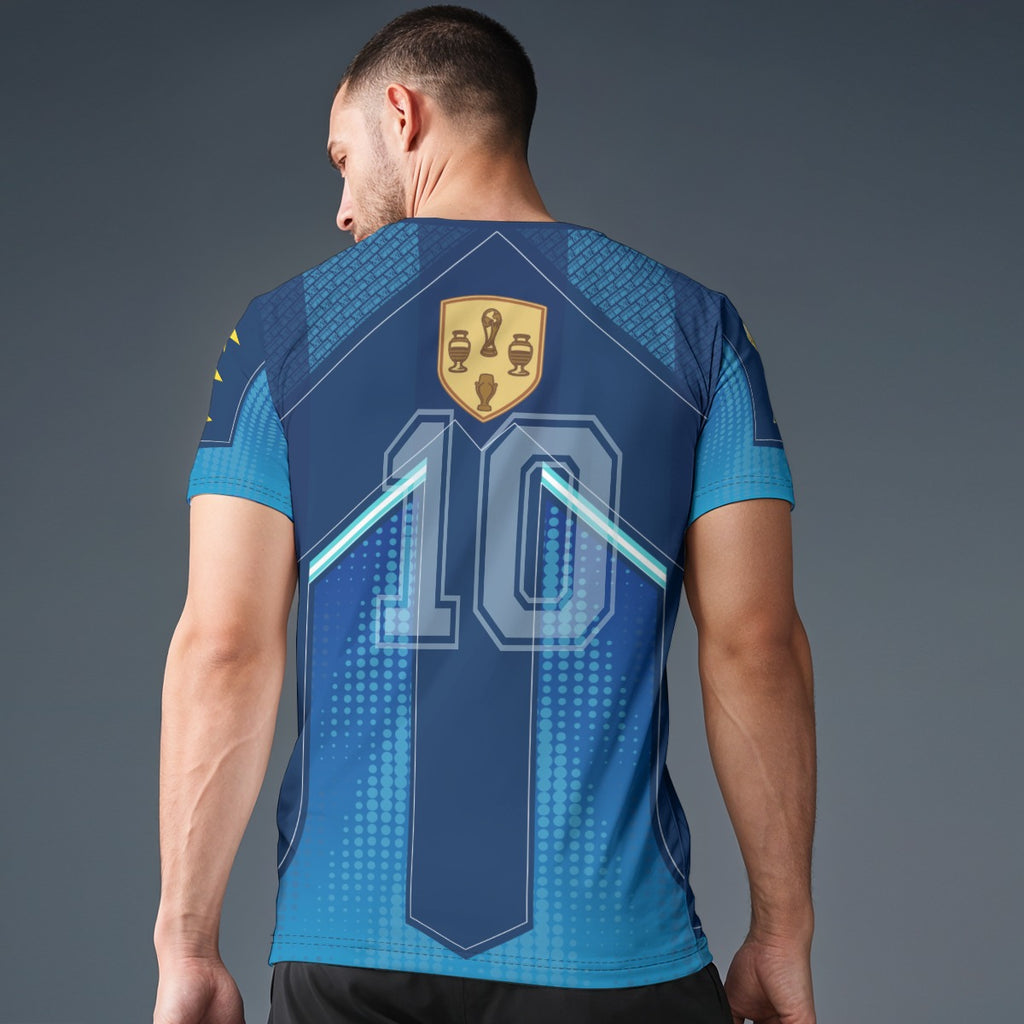 Camiseta Argentina Campeones del Mundo | Jersey fan fútbol con diseño número 10