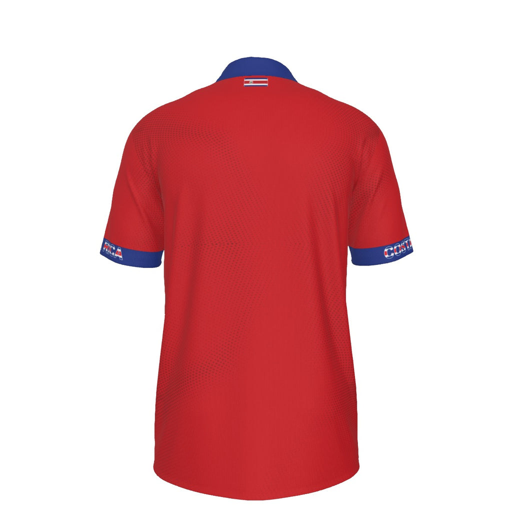 Polo Costa Rica Hombre Camisa Deportiva Patriótica