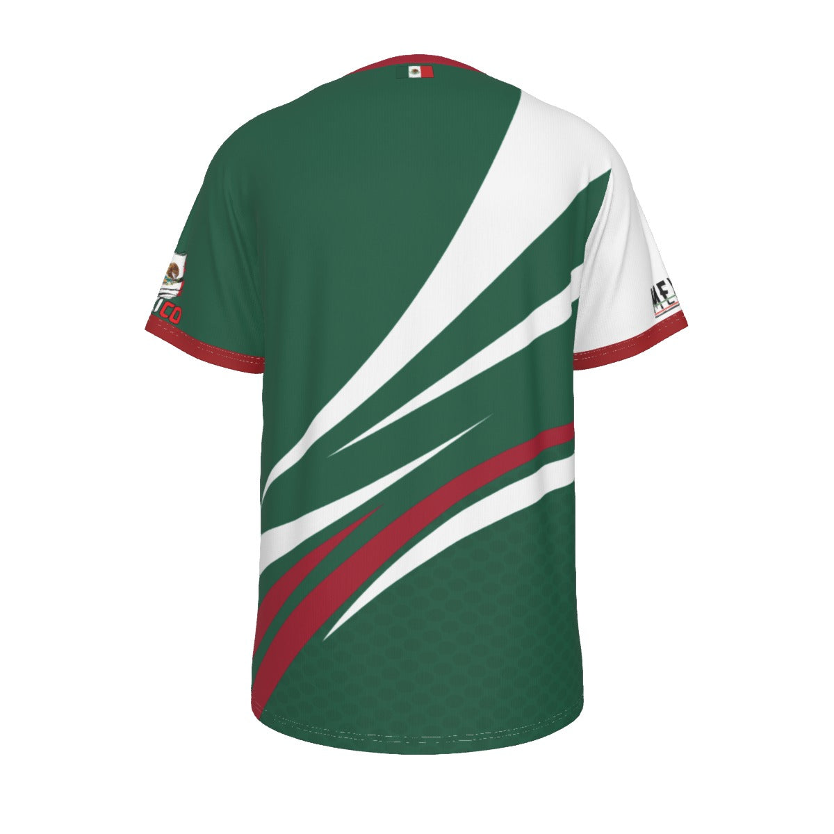 Camisa Deportiva de México Tricolor y Cuello Redondo