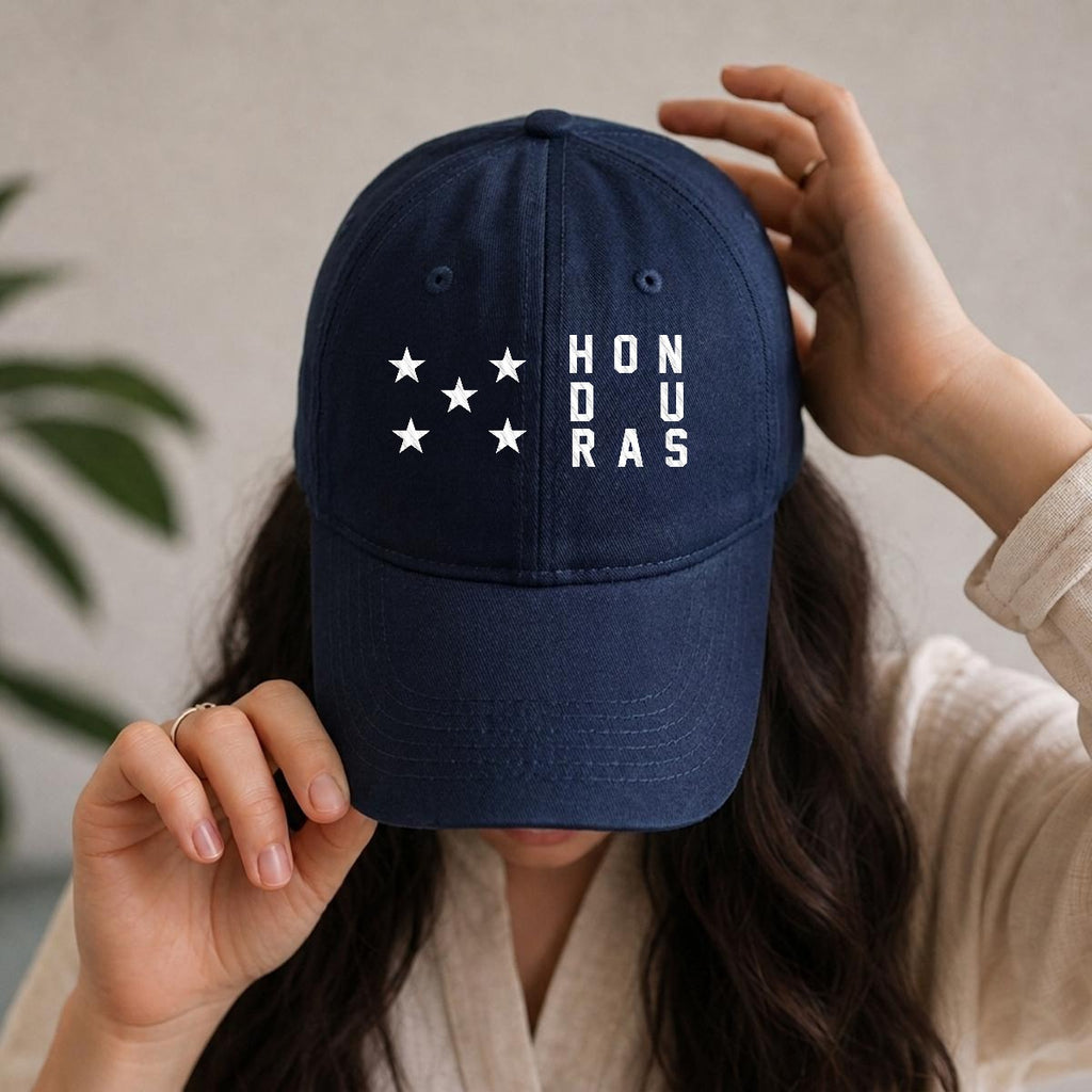 Gorra de Honduras Bordada Premium de Algodón Estilo Casual de Perfil Bajo