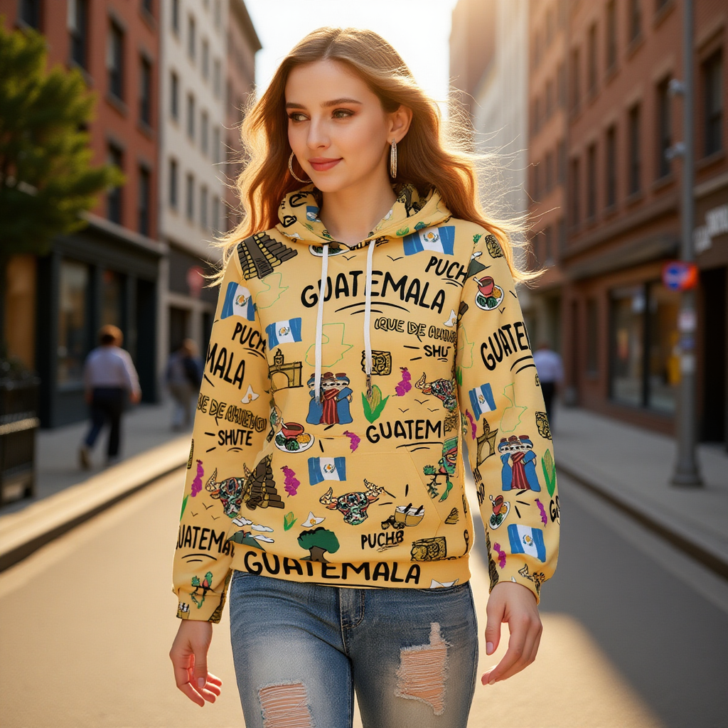 Sudadera con Capucha Guatemala dichos y expresiones Streetwear Mujer – Cultura Viva