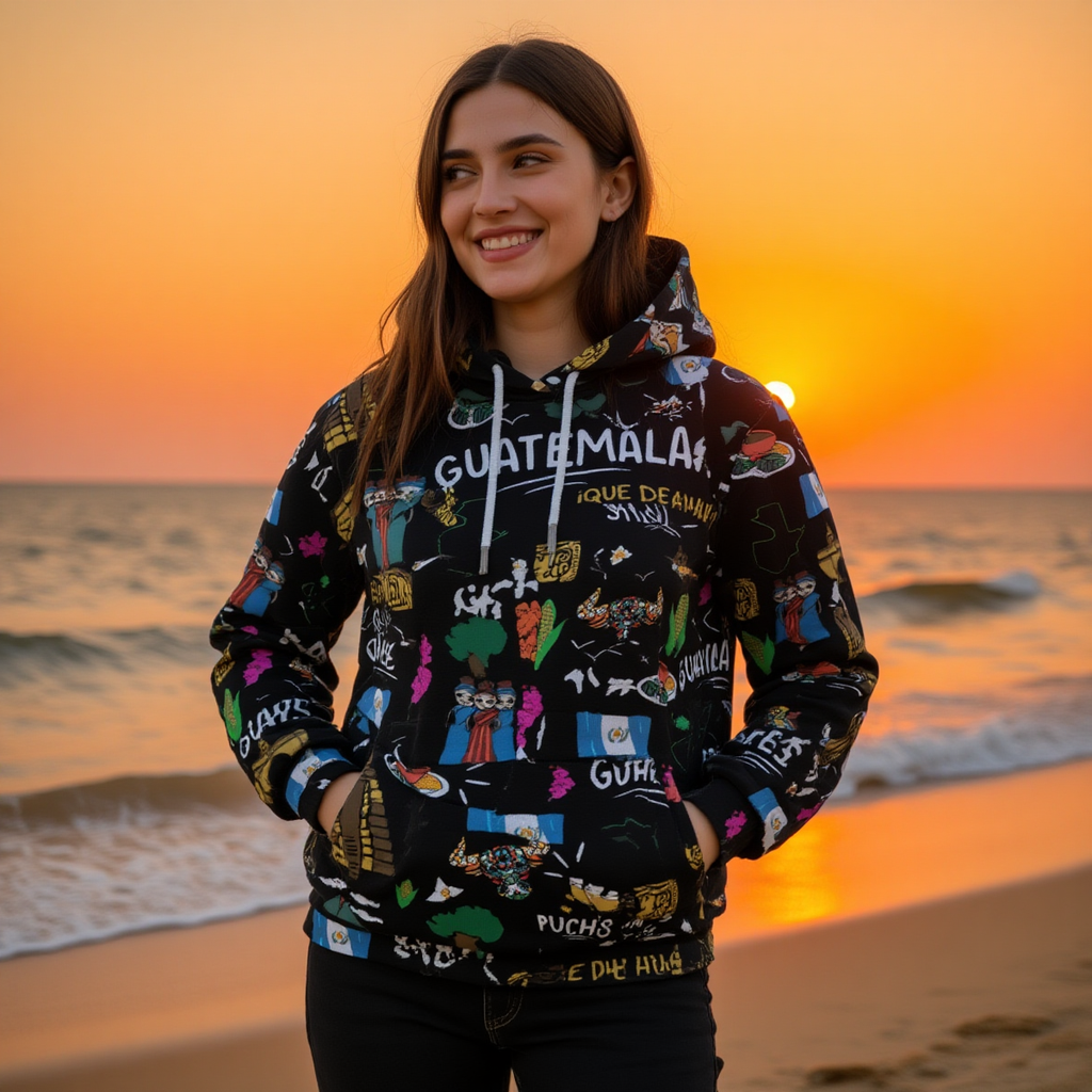Sudadera con Capucha Guatemala dichos y expresiones Streetwear Mujer – Cultura Viva