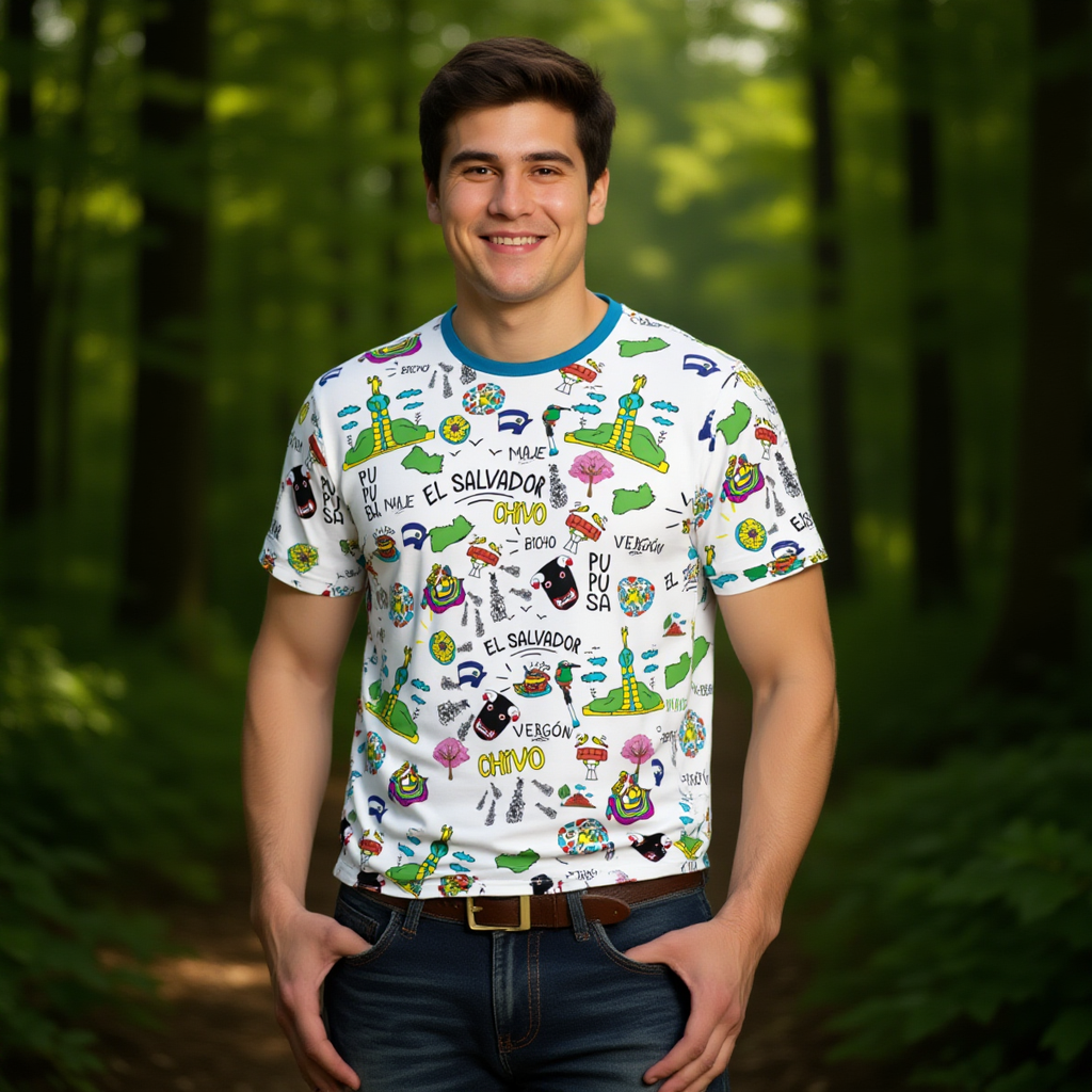Camiseta El Salvador dichos y exresiones Streetwear Cultural – Identidad Ilustrada Hombre