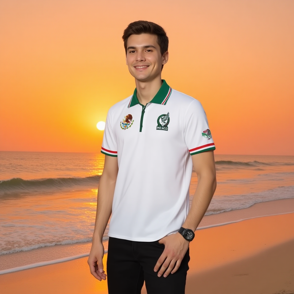 Camiseta Tipo Polo México Clásica – Identidad Nacional (Hombre)