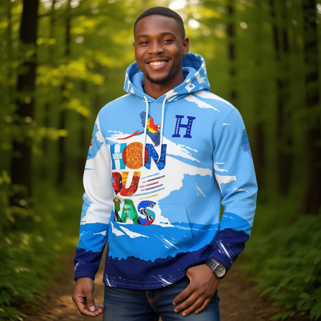 Sudadera con Capucha Honduras Streetwear Hoodie – Orgullo Catracho con Mascara Integrada