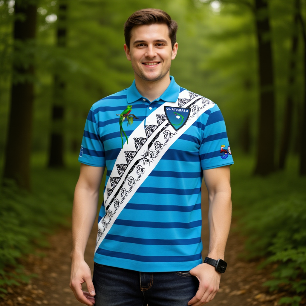 Camisa Polo Guatemala – Quetzal y Patrón Cultural Hombre
