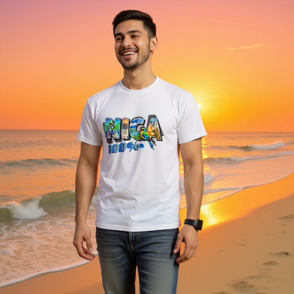Camiseta Nicaragua - 100% Nica Unisex