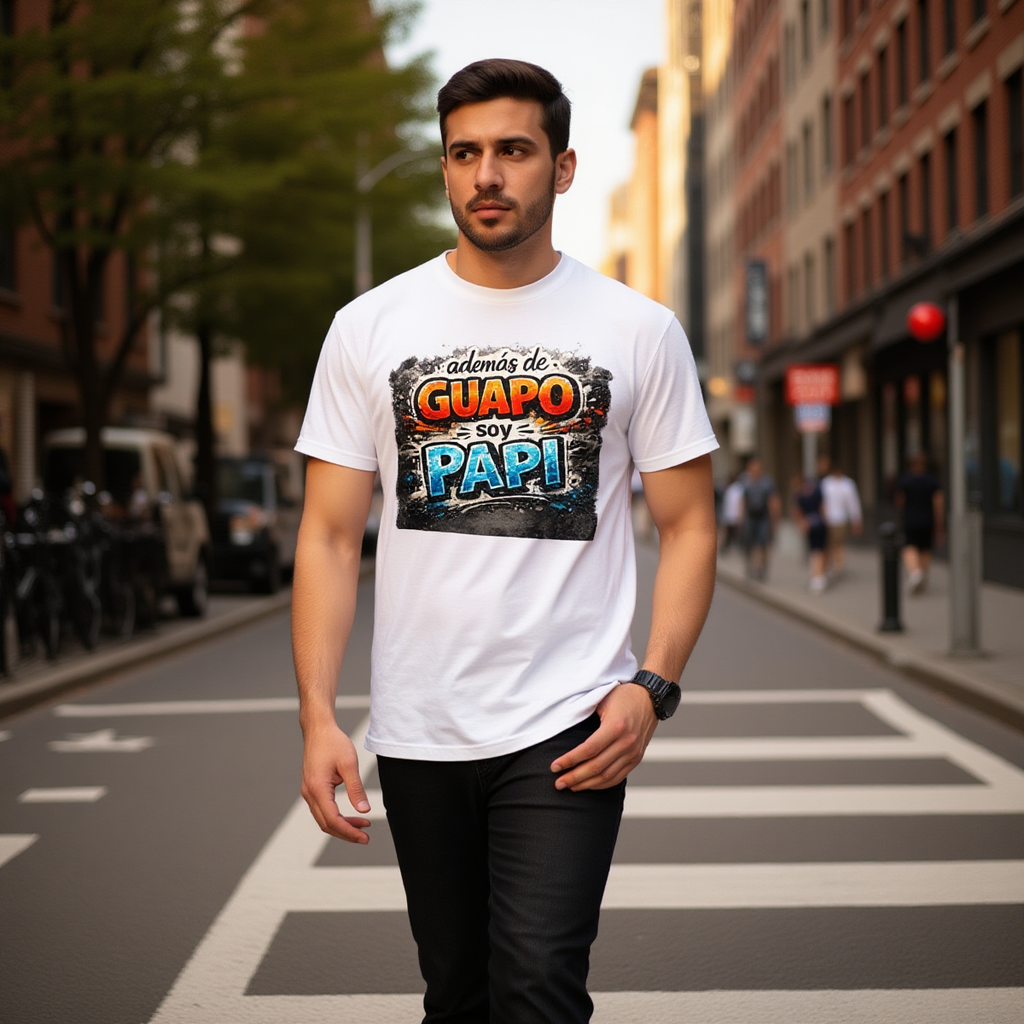 Camiseta El Verdadero Guapo es Papi Diseño Divertido Para Papá