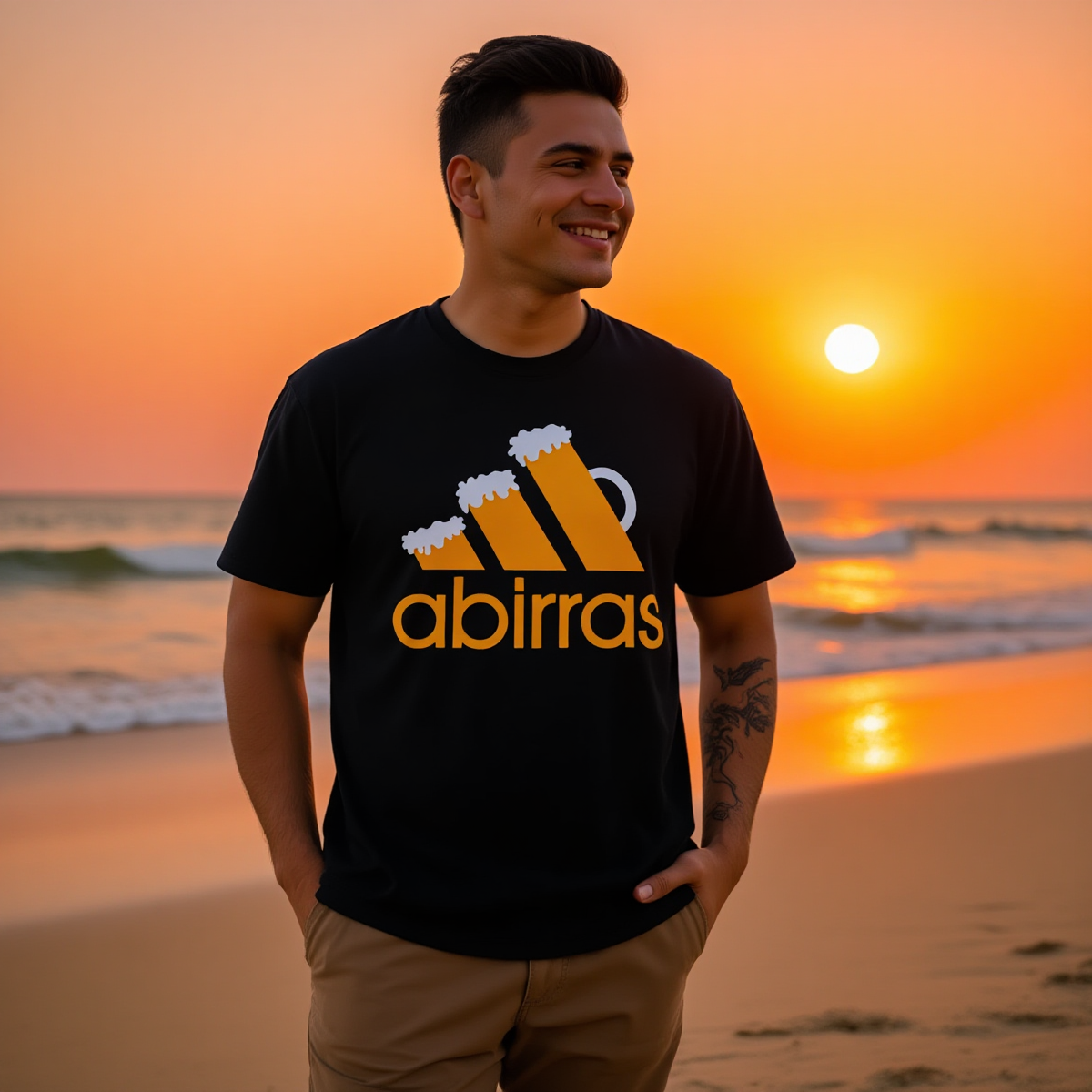 Camiseta Abirras Diseño Divertido Amantes de la Cerveza Unisex