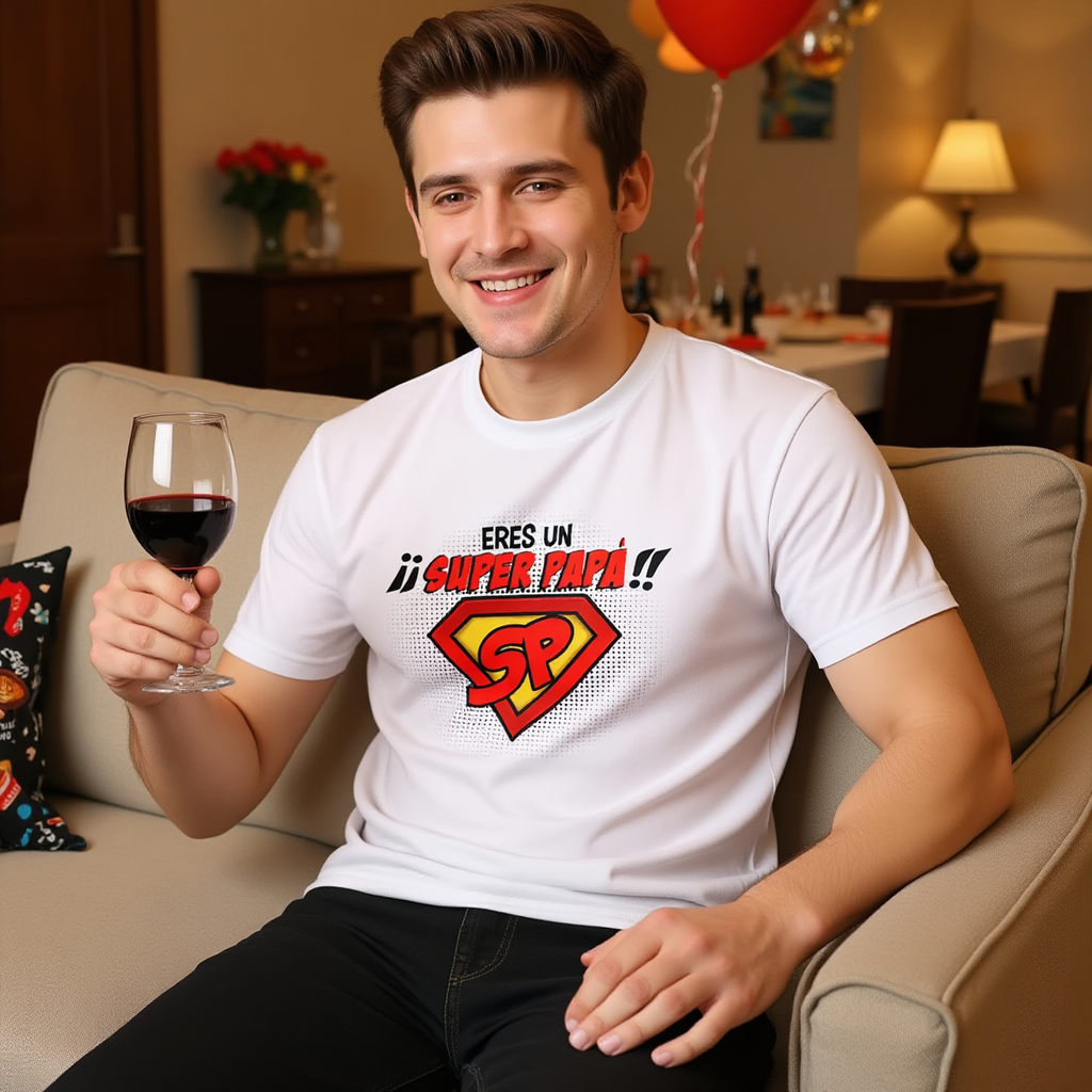 Camiseta “Super papá”  Regalo divertido para el Día del Padre