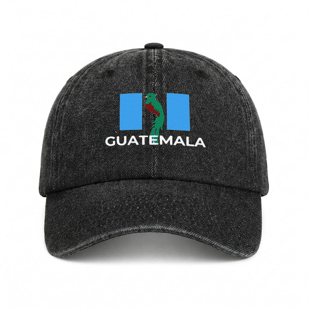 Gorra de Guatemala Bordada Premium de Algodón con Diseño de Quetzal Estilo Vintage