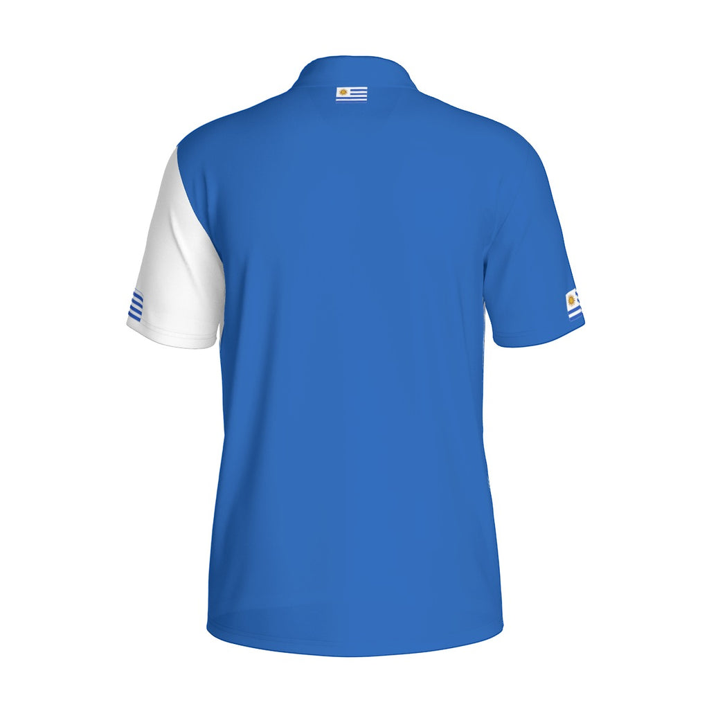 Polo Uruguay Premium para Hombre – Diseño Bandera y Escudo Nacional