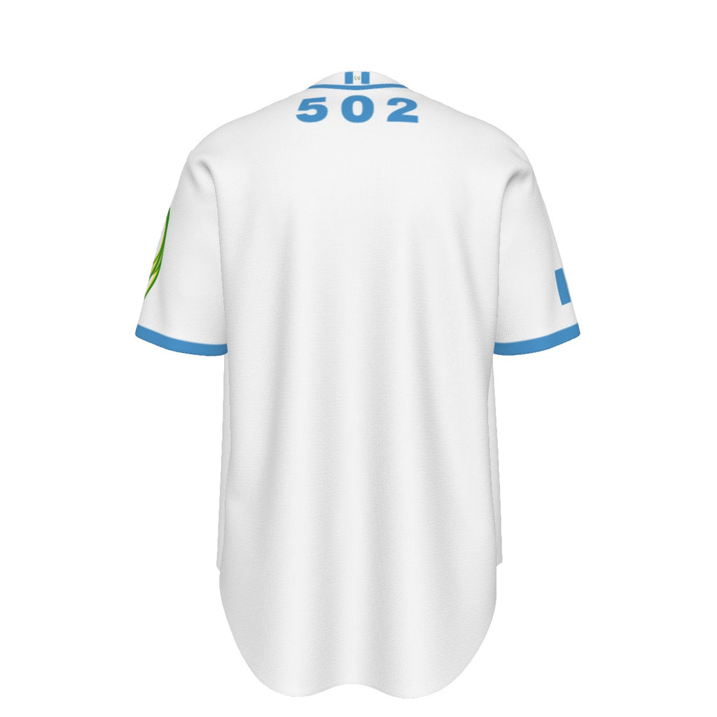 Jersey de Béisbol Guatemala Blanco Estilo Deportivo con Orgullo Nacional