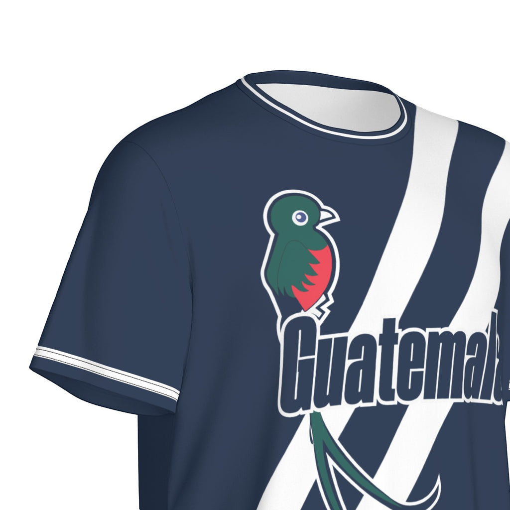Camiseta Guatemala Quetzal y Escudo Nacional Azul Oscuro Unisex