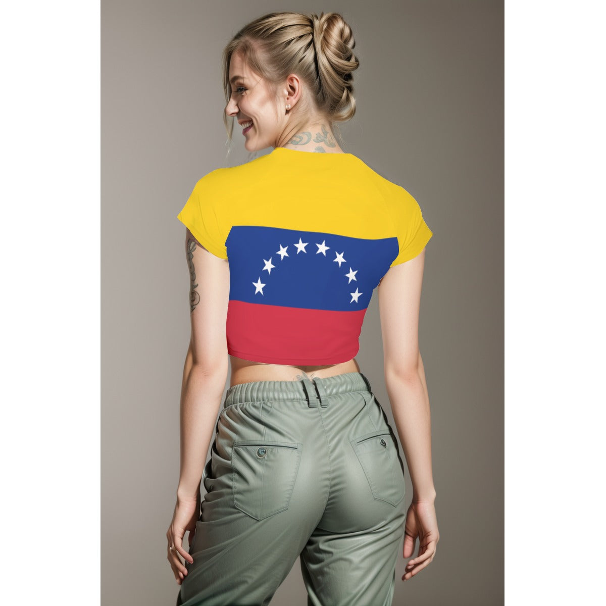 Crop Top Raglan Venezuela Mujer