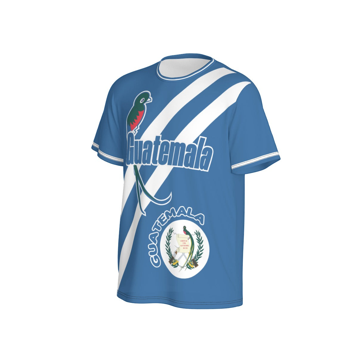 Camiseta Guatemala Quetzal y Escudo Nacional Azul Unisex