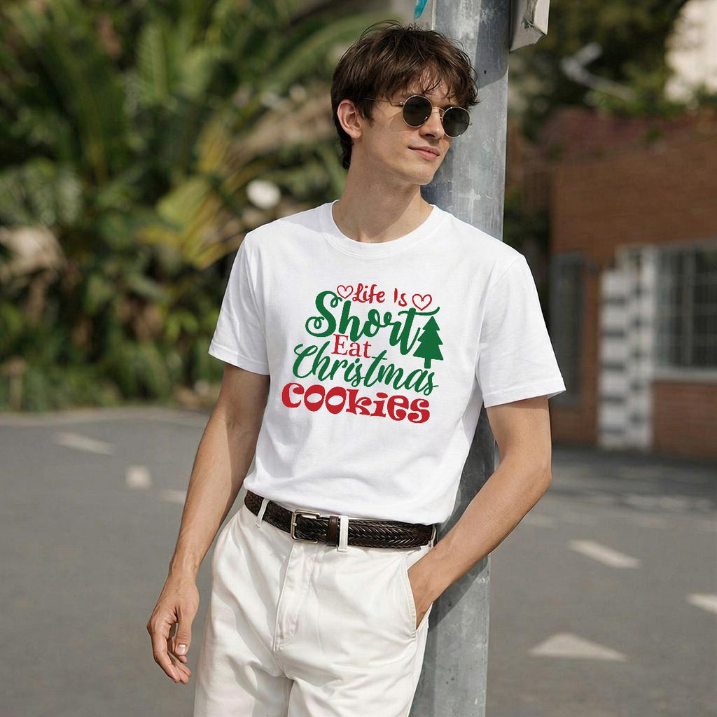 Camiseta Navideña Life Is Short Eat Christmas Cookies
