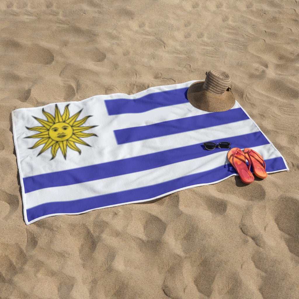 Toalla de Playa Uruguay Poliéster Diseño Bandera Uruguaya