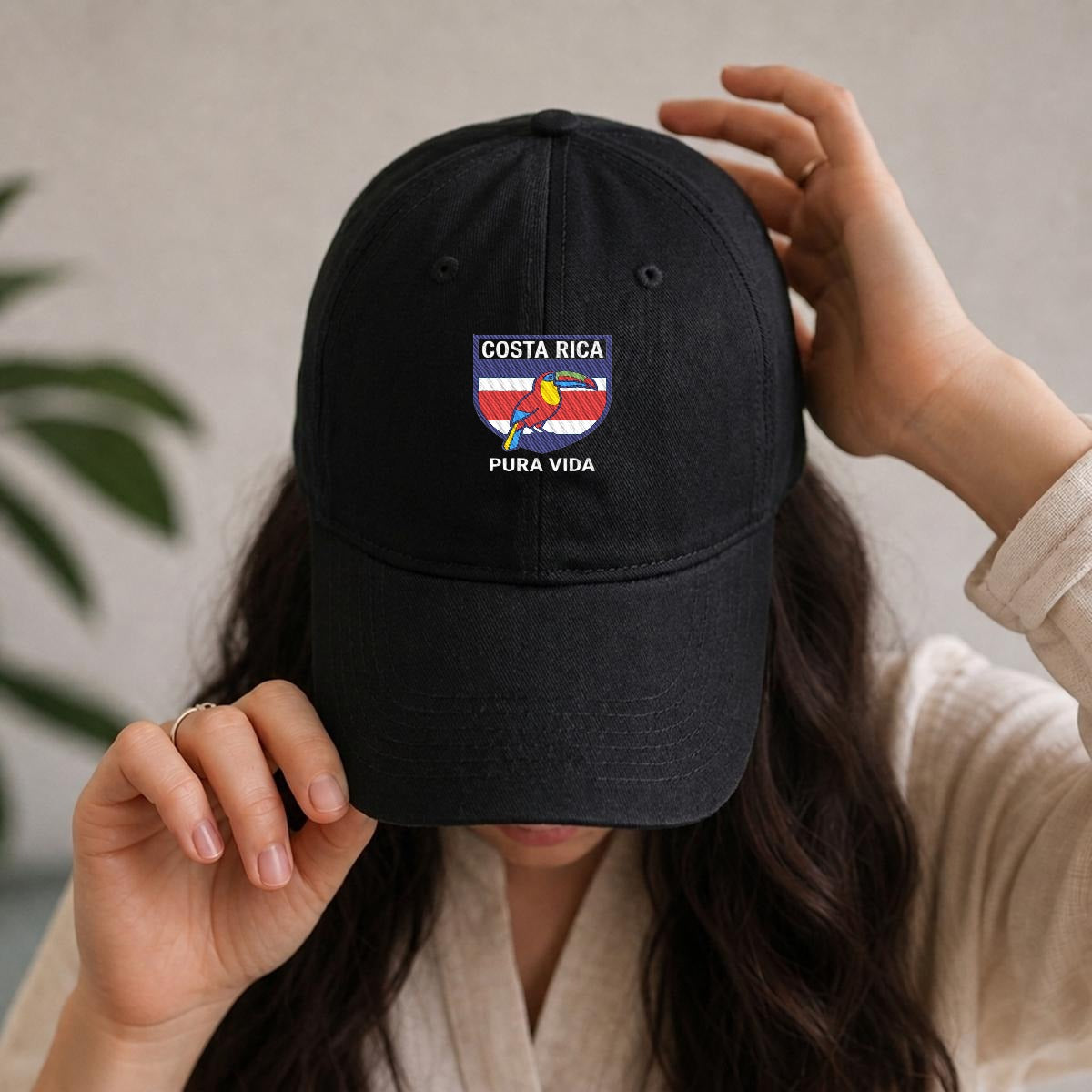 Gorra de Costa Rica Bordada Premium Pura Vida de Algodón Estilo Casual
