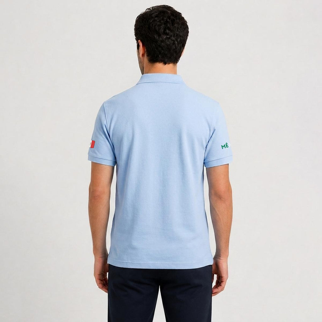 Camisa Tipo Polo de México Clásica de  Bordada