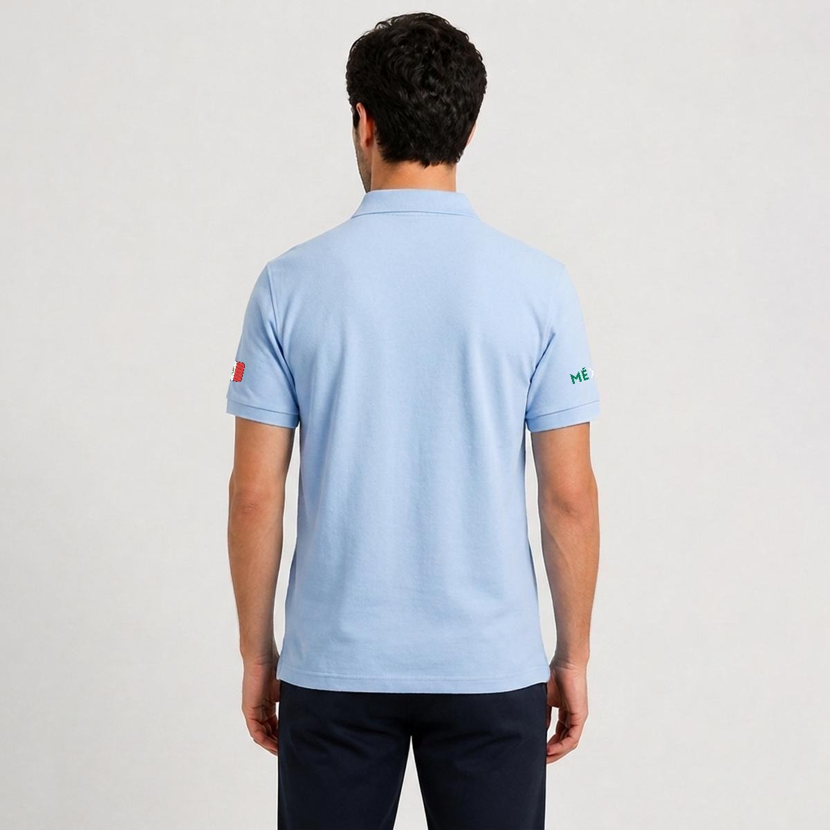 Camisa Tipo Polo de México Clásica de  Bordada
