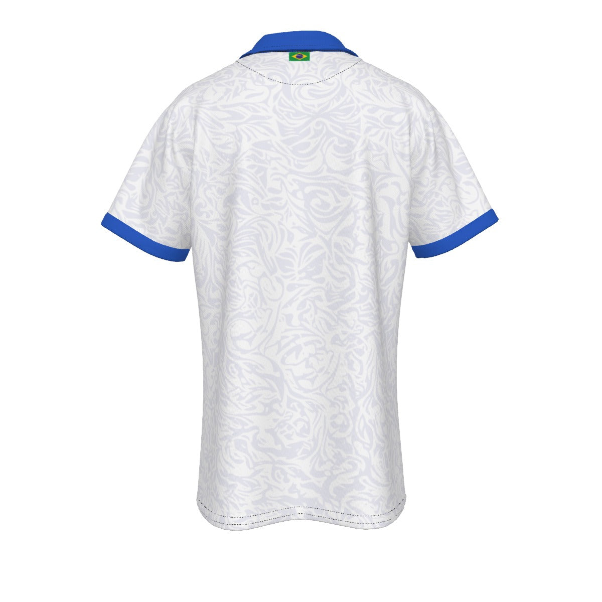 Polo Brasil guacamaya tropical | Camisa blanca elegante con diseño exótico y estilo brasileño