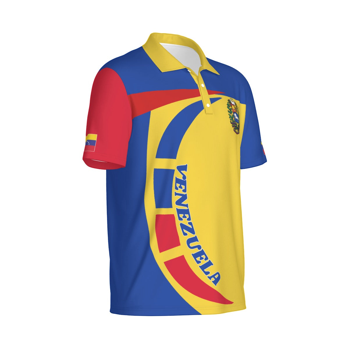 Camisa Polo Venezuela Escudo Patriótica – Mapa y Tricolor Nacional Hombre