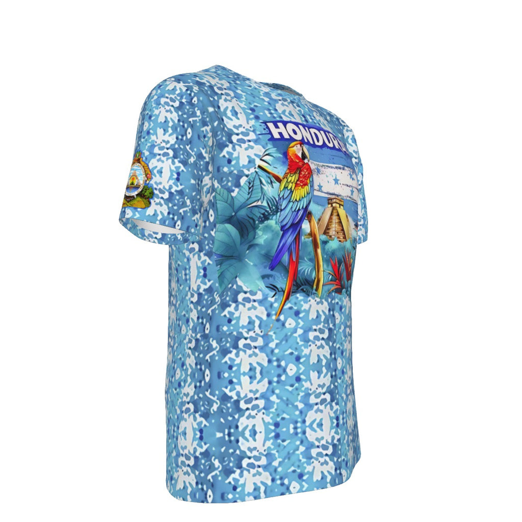 Camiseta Honduras Descubre lo Cultural – Guacamaya y Patrimonio Maya Unisex
